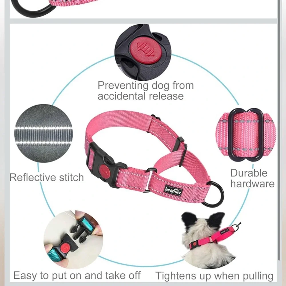 *Bundle Item 50% off* Medium Pink Dog Collar 13- 15 inches